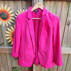 Express Hot Pink Open Front Blazer Women's Small